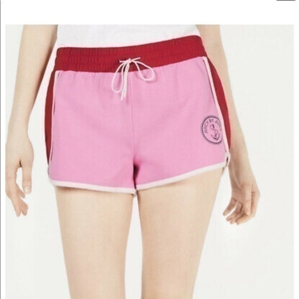 Juicy by Juicy Couture gym shorts pink and white Small